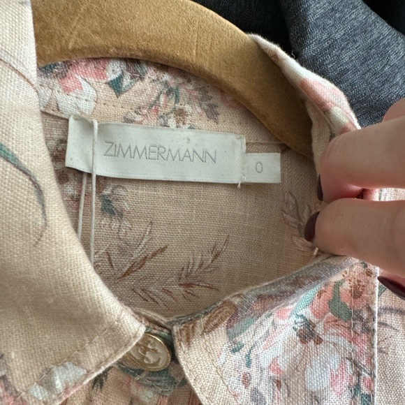 Zimmermann- NWT Moonshine Button Down Floral Belted Longsleeve Shirt Dress - Picture 3 of 4